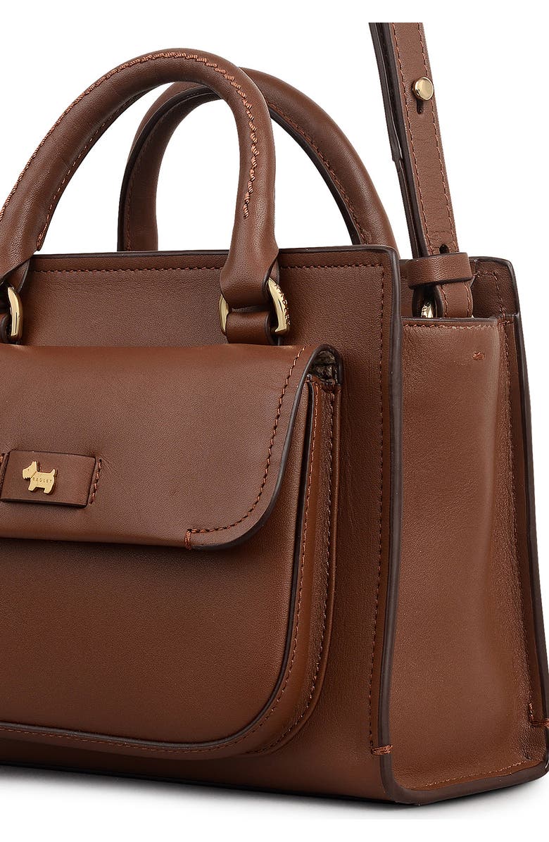 Radley Talbot Way Small Zip Top Leather Satchel, Alternate, color, Cherrywood