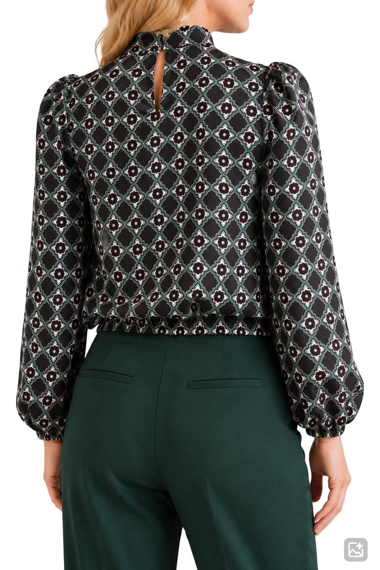 Seraphine Long Sleeve Mock Neck Top, Alternate, color, FLORAL FOULARD