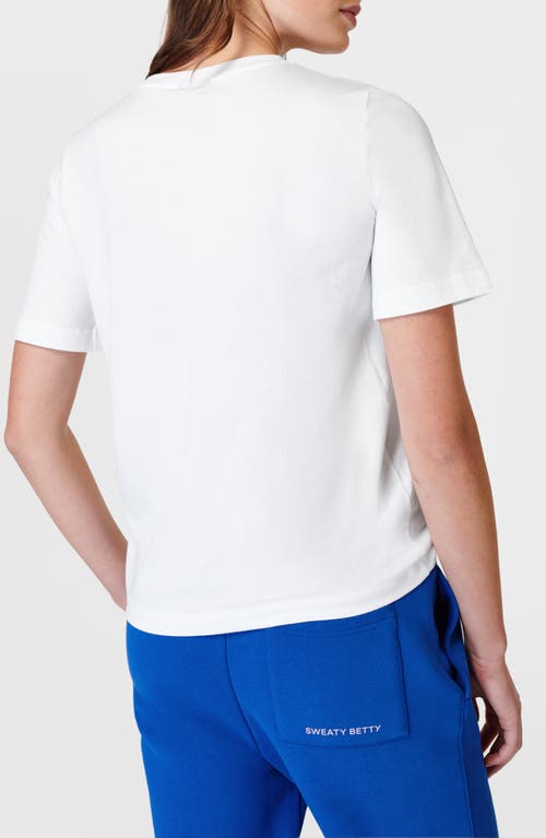 Shop Sweaty Betty Essential Crewneck T-shirt In White