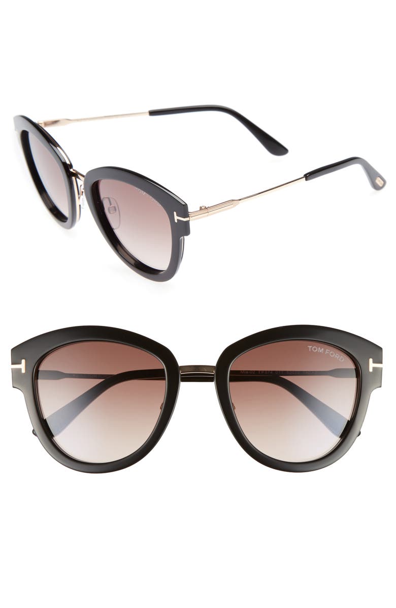 TOM FORD Mia 55mm Cat Eye Sunglasses, Main, color,