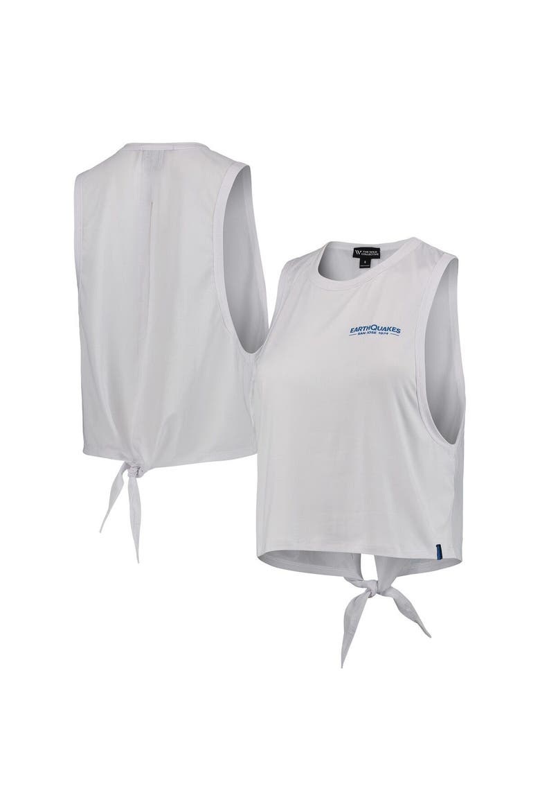 Women's The Wild Collective White San Jose Earthquakes Twist Back Tank Top, Main, color, White
