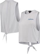 THE WILD COLLECTIVE Women's The Wild Collective White San Jose Earthquakes Twist Back Tank Top