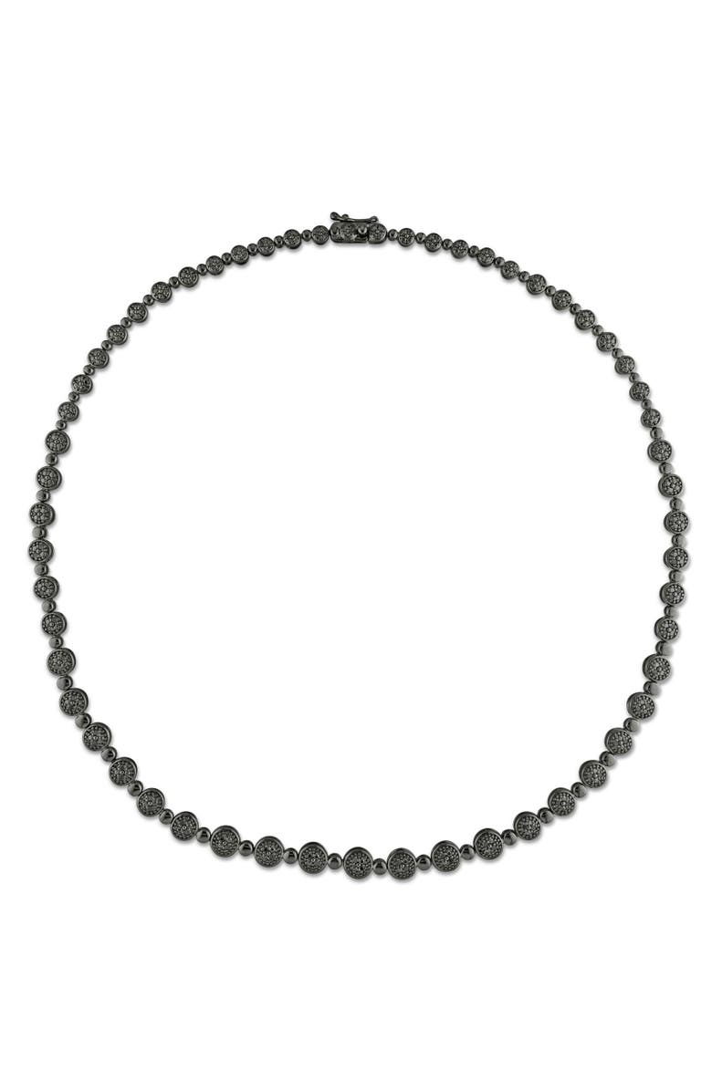 Julianna B. 1 CTW Diamond Tennis Necklace Sterling Silver, Alternate, color, Black Diamond