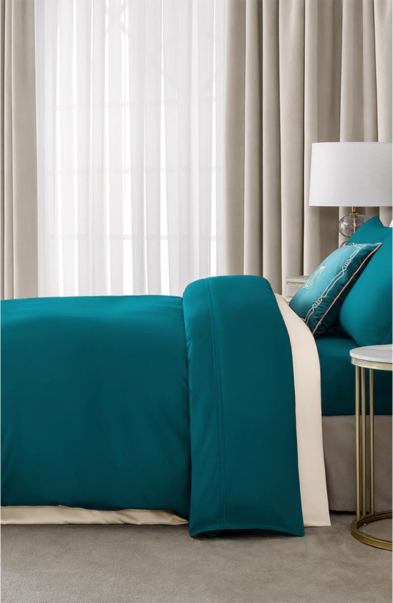 Togas Rhapsody Fitted Sheet, Alternate, color, Blue-Green