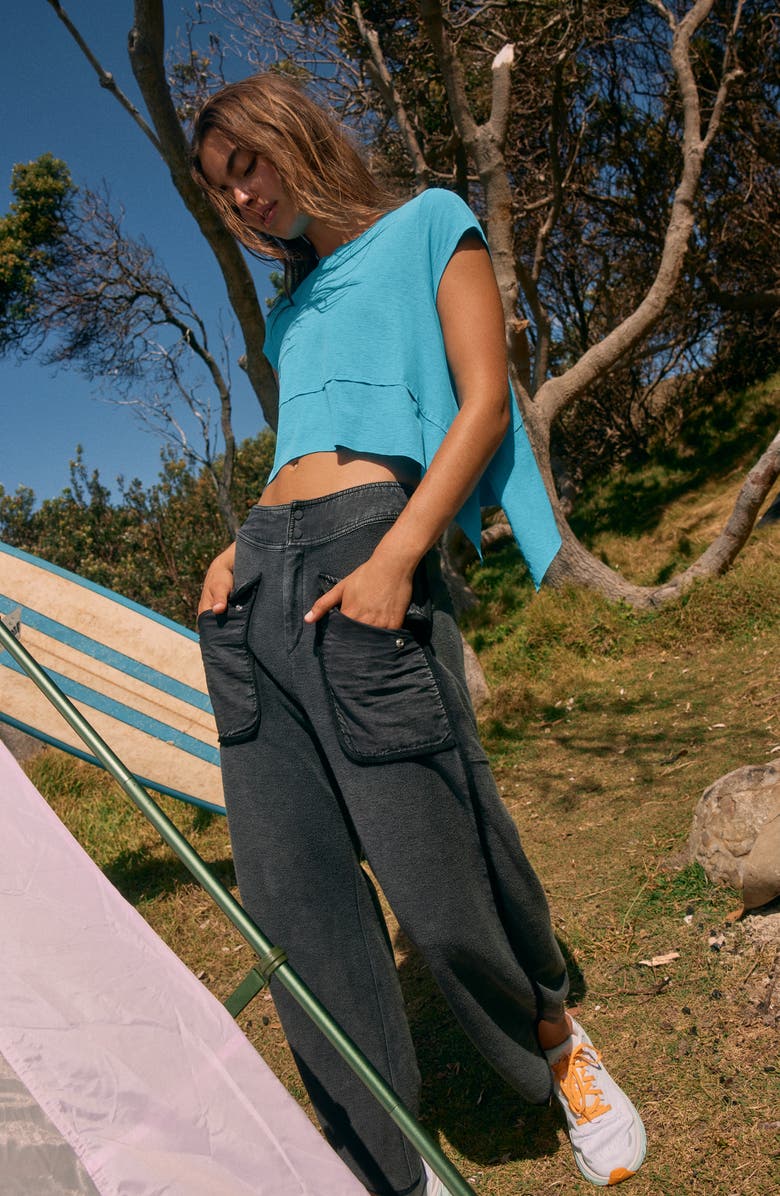 Free People FP Movement Timko Cotton Blend Crop Pants, Alternate, color, 