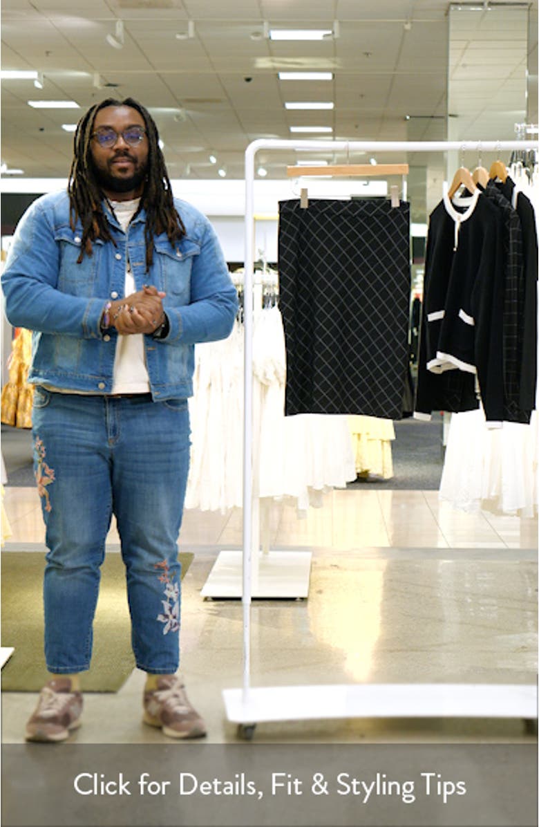 Print Ponte Pencil Skirt, sales video thumbnail