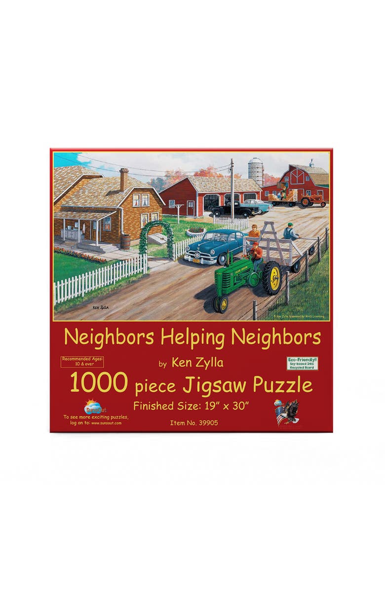 Sunsout Neighbors Helping Neighbors 1000 piece Jigsaw Puzzle for Adults, Alternate, color, Multicolor