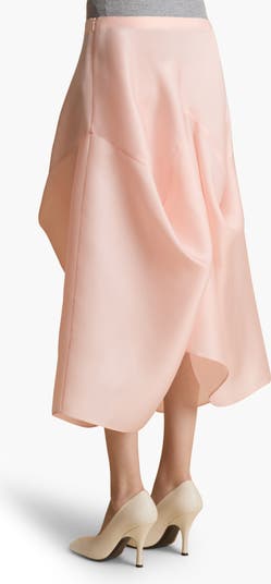Khaite Sawyer Silk Gazar Midi Skirt | Nordstrom