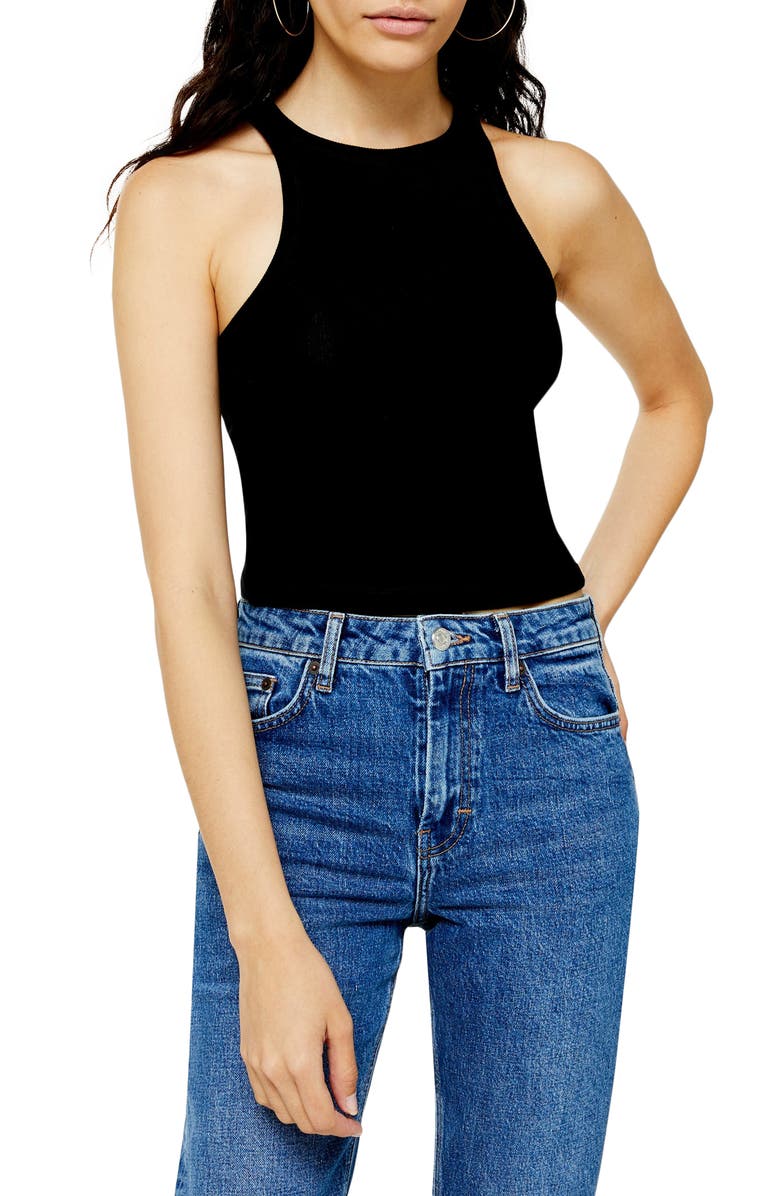 Topshop Racerback Tank Top, Main, color, 