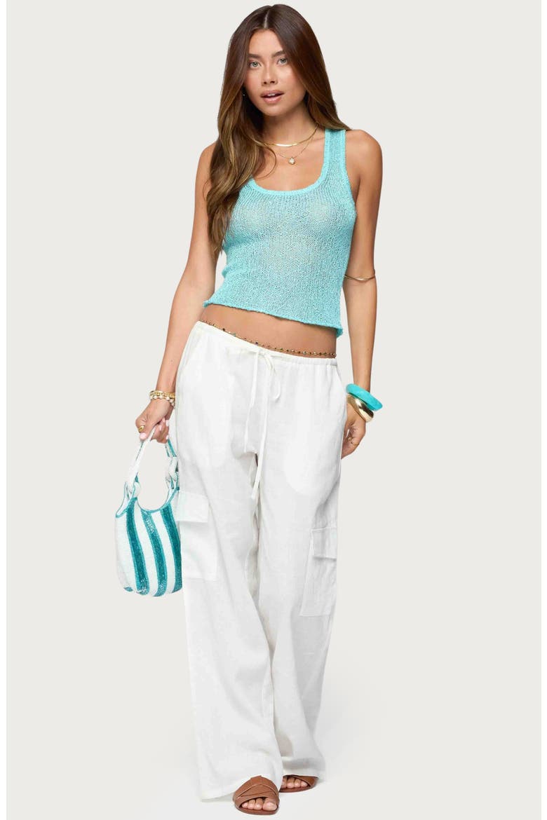 Eleora Sequin Knit Tank, Alternate, color, BLUE