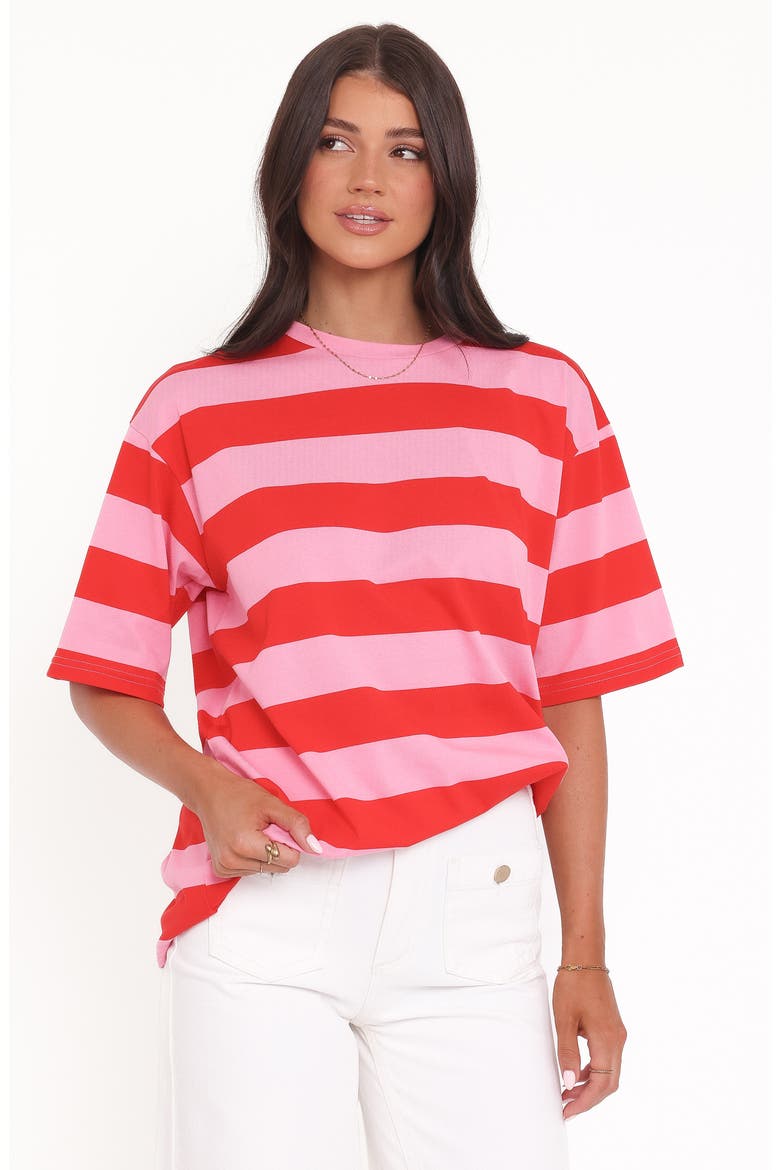 Zestora Stripe T-Shirt, Alternate, color, RED PINK STRIPE