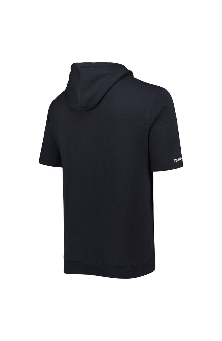 Mitchell & Ness Men's Mitchell & Ness Black San Francisco Giants Cooperstown Collection Washed Fleece Pullover Short Sleeve Hoodie, Alternate, color, 