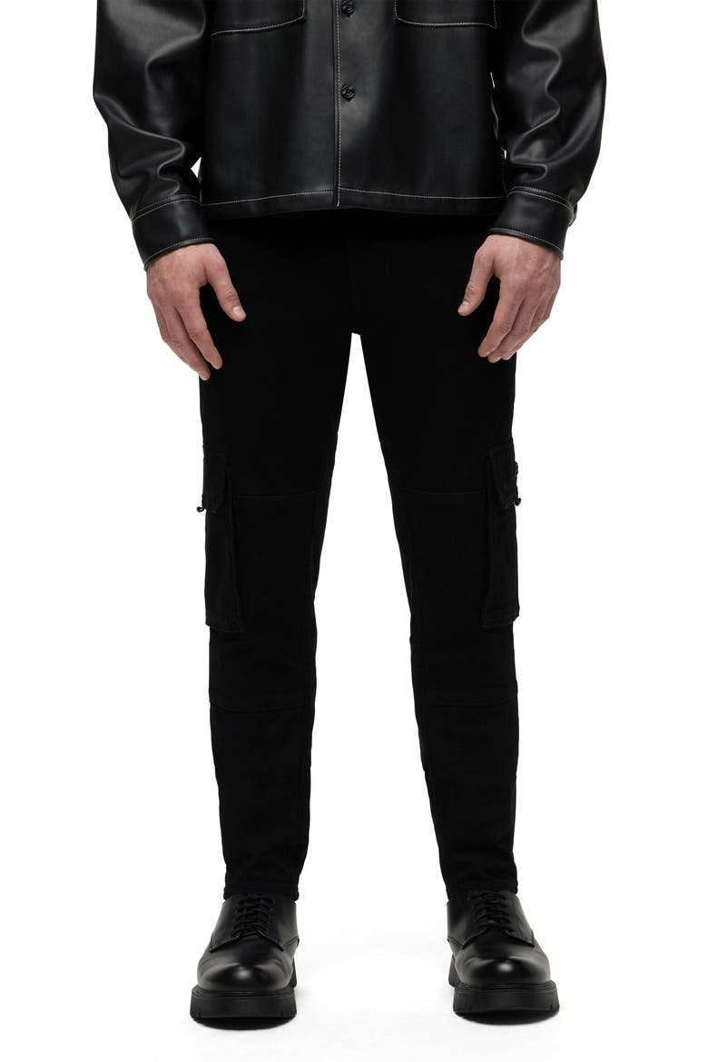 Skinny Cargo Jeans, Main, color, RAVEN