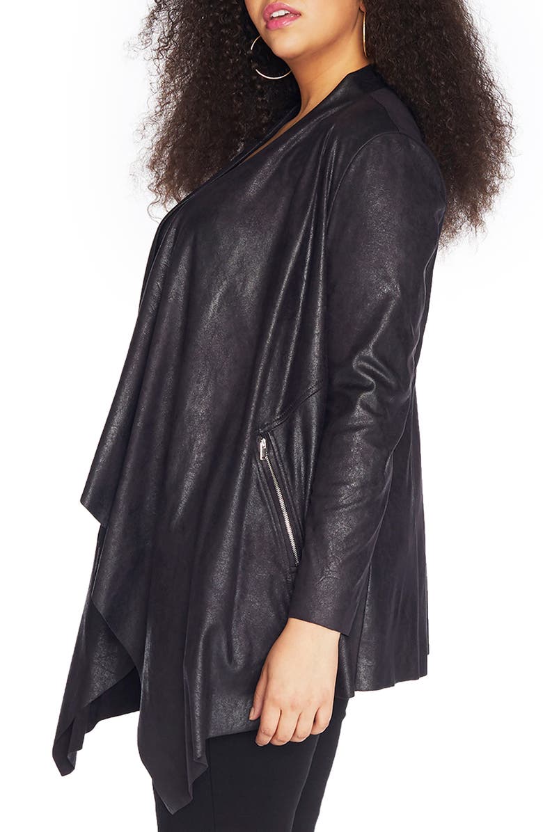 Rebel Wilson X Angels Stretch Faux Suede Jacket, Alternate, color, 