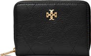 Tory Burch Charlie Quilted Small Zip Around Leather Wallet