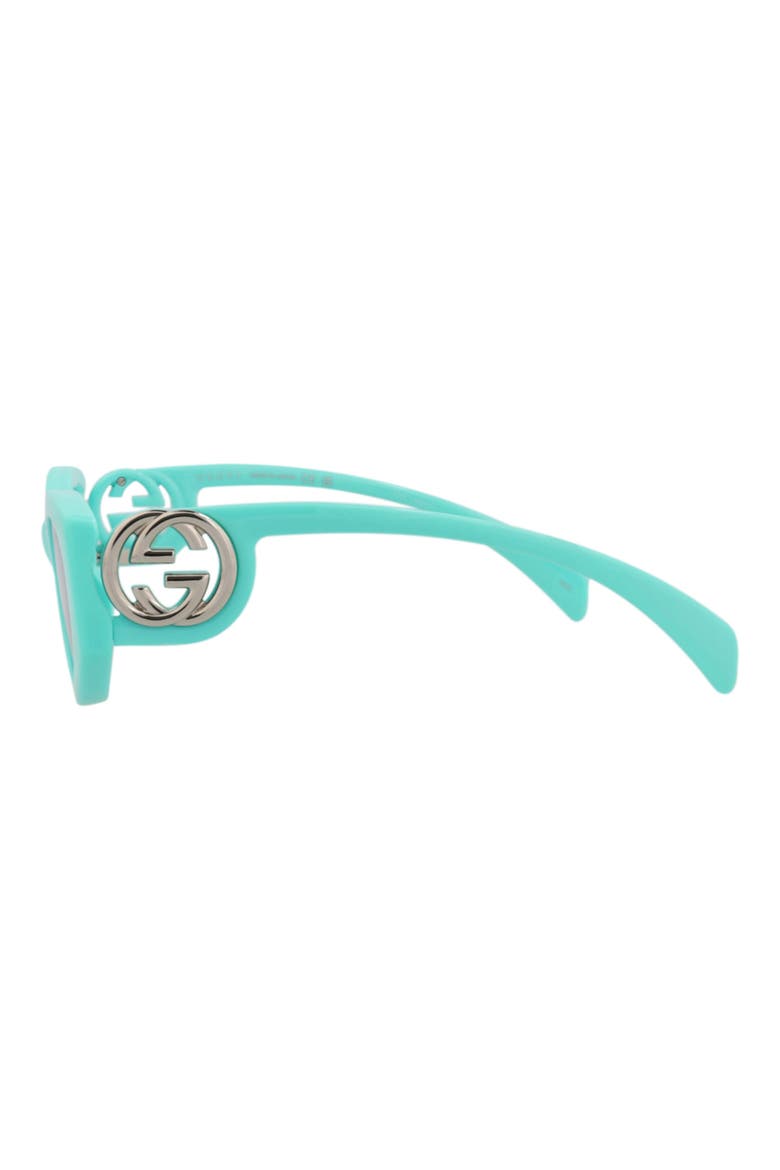 54mm Modified Cat Eye Sunglasses, Alternate, color, LIGHT BLUE