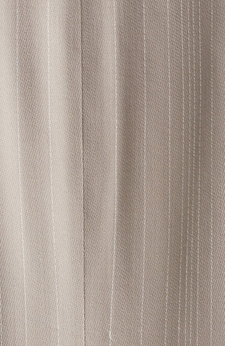 Golden Goose Journey Pinstripe Wool Blend Blazer with Spider Brooch, Alternate, color, Roasted Cashew