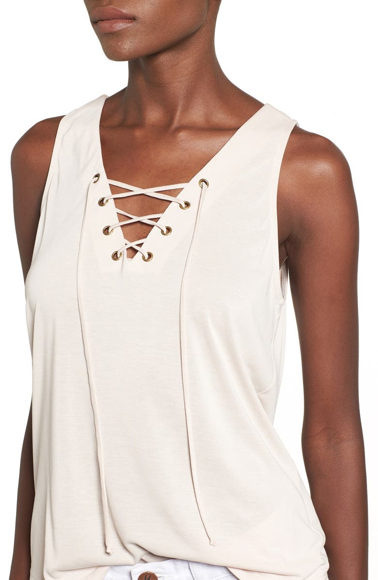 Madison & Berkeley Lace-Up Tank, Alternate, color, 