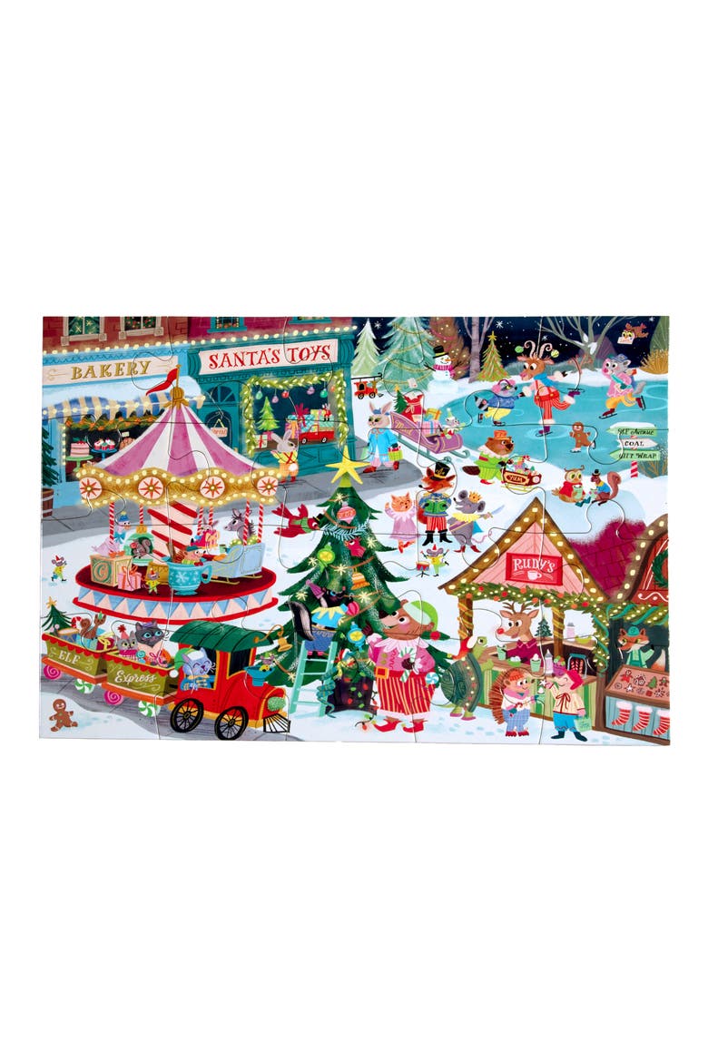 Kids' Christmas Village 20-Piece Puzzle, Alternate, color, MULTI