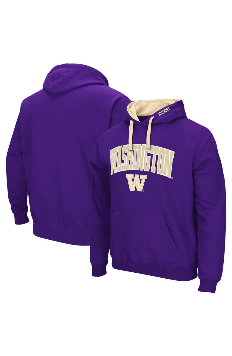 COLOSSEUM Men's Colosseum Purple Washington Huskies Big & Tall Arch & Logo 2.0 Pullover Hoodie, Alternate, color, Purple