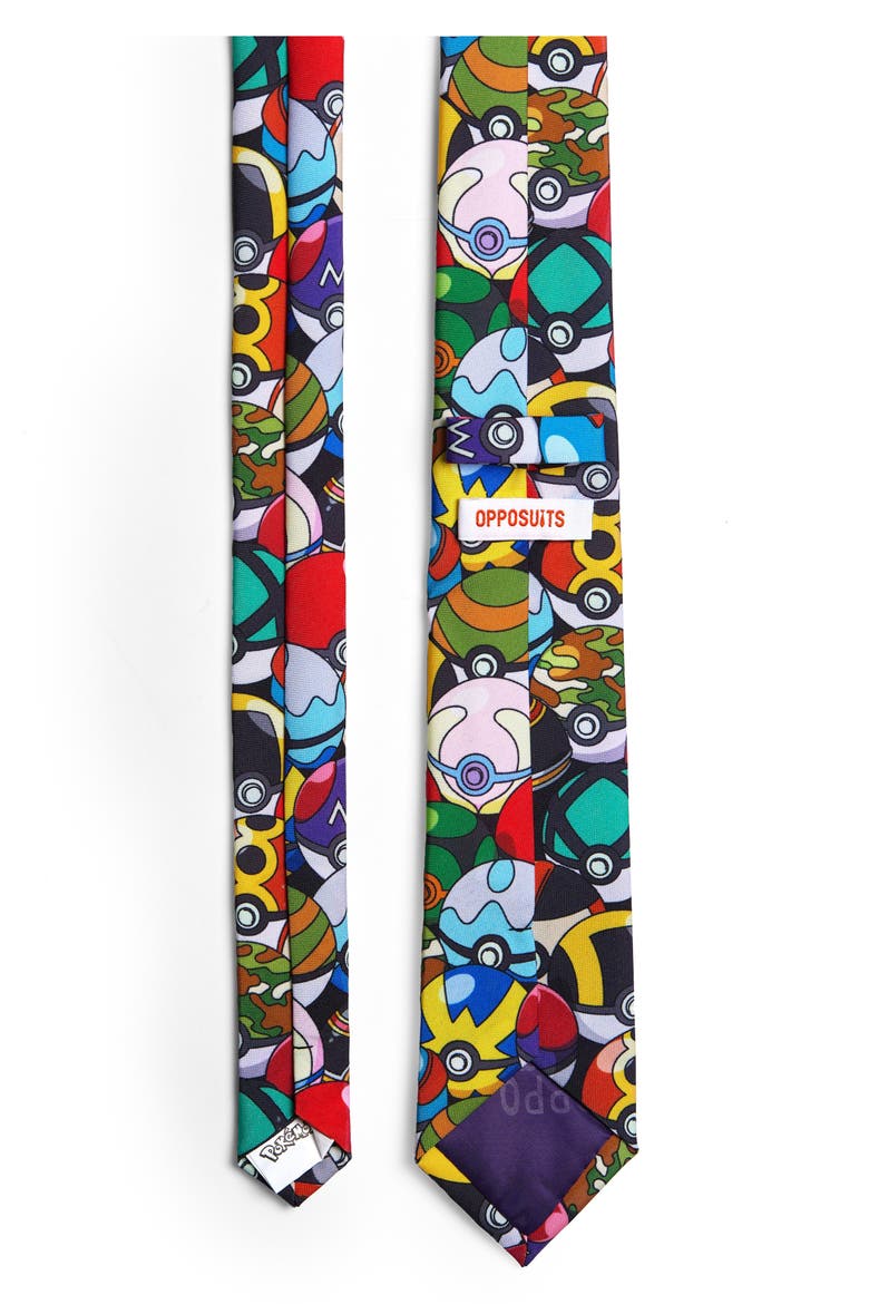 Pokeball Tie, Alternate, color, RED MULTI