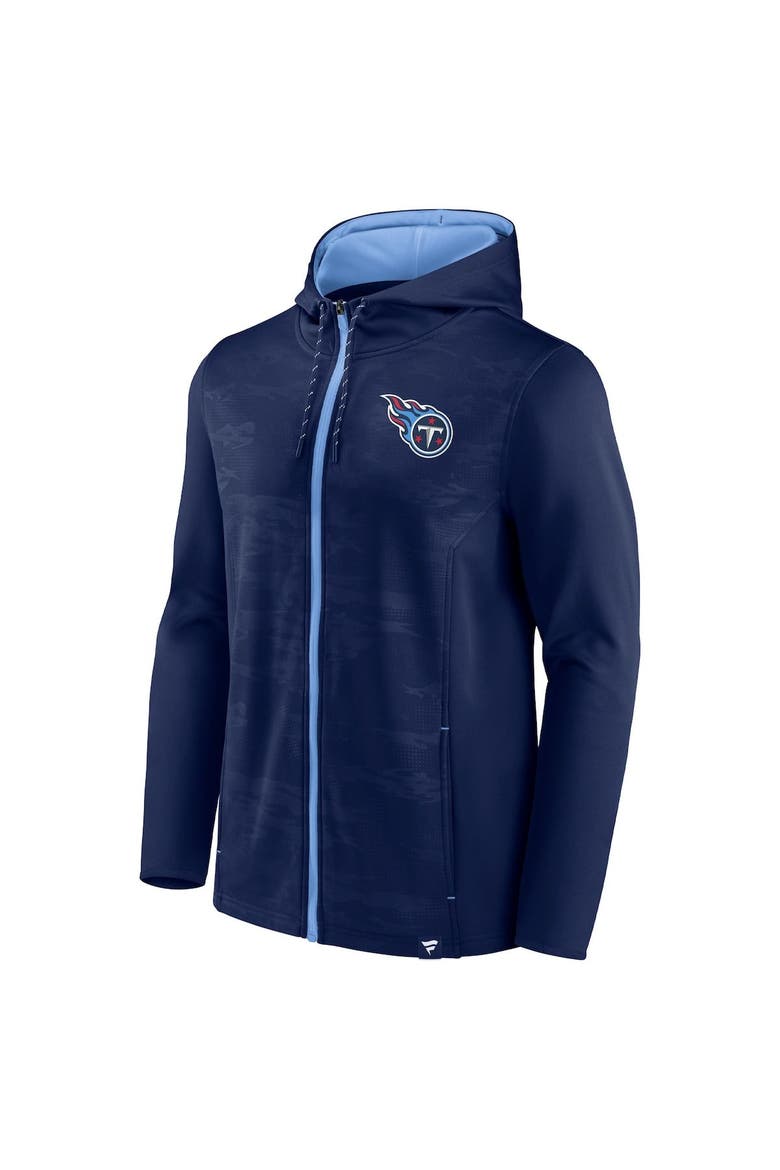 Men's Fanatics Branded Navy/Light Blue Tennessee Titans Ball Carrier Full-Zip Hoodie, Alternate, color, Navy