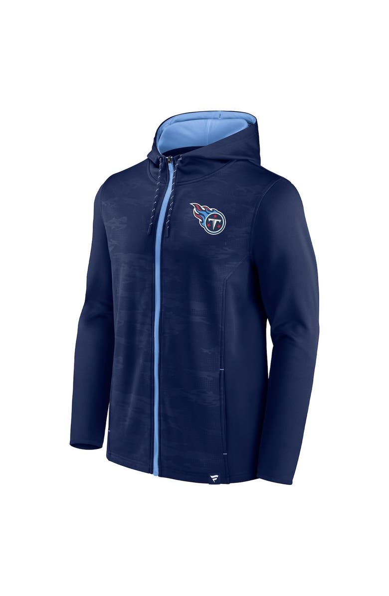 FANATICS Men's Fanatics Branded Navy/Light Blue Tennessee Titans Ball Carrier Full-Zip Hoodie, Alternate, color, Navy