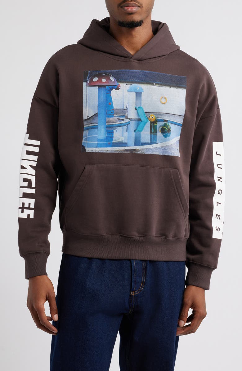 JUNGLES Prefabricated Dreams Cotton Blend Graphic Hoodie, Main, color, 