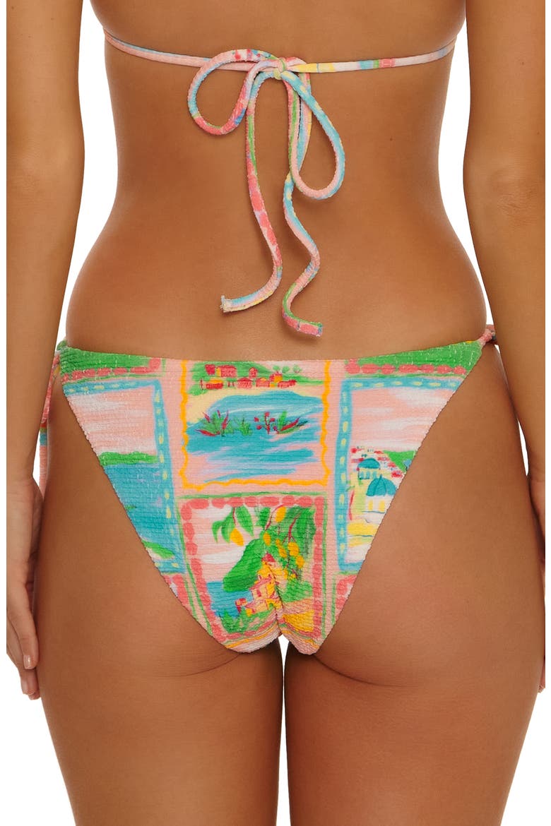 Corfu Side Tie Bikini Bottoms, Alternate, color, BLUE MULTI