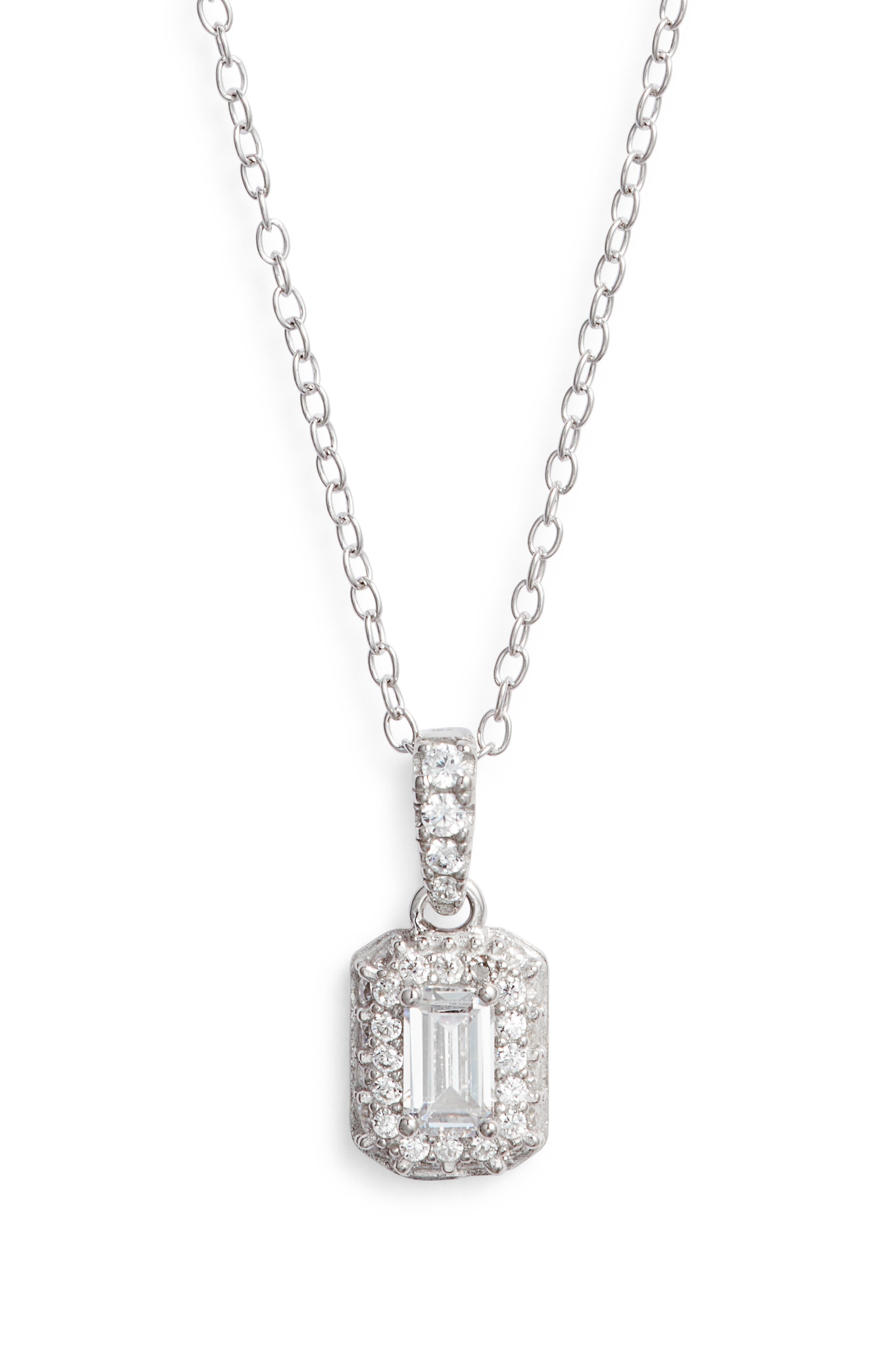 Nordstrom Cubic Zirconia Pendant Necklace
