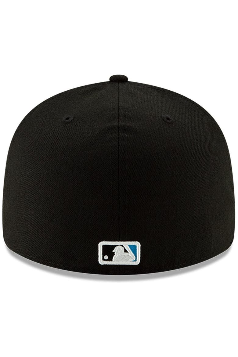 Men's New Era Black Miami Marlins Authentic Collection On-Field Low Profile 59FIFTY Fitted Hat, Alternate, color, BLACK