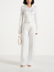 Manière De Voir Julie Satin Twin Pleat Pants