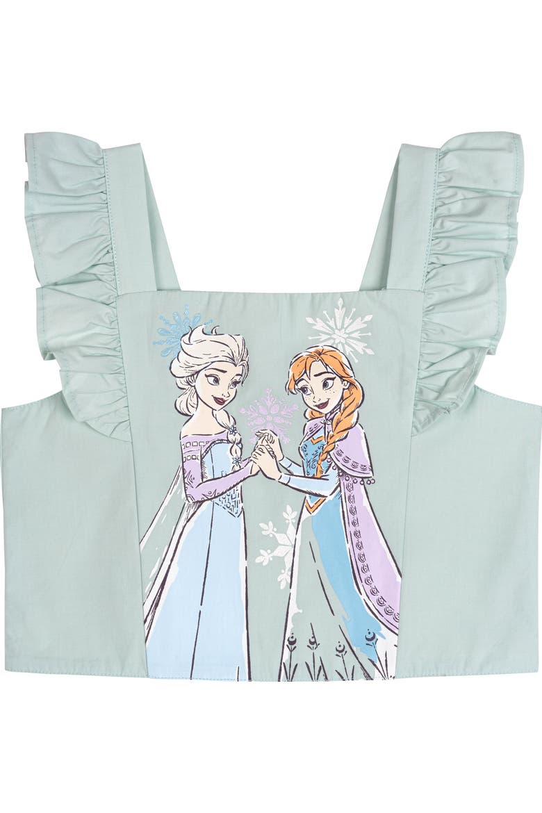 Frozen Sleeveless 2-Piece Tank Top and Bubble Skort Set, Alternate, color, Frozen Surf Spray
