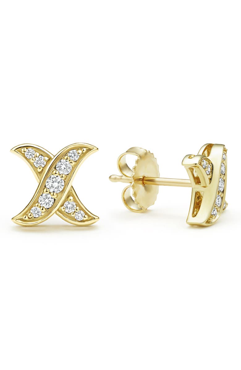 LAGOS Embrace Pavé Diamond Stud Earrings, Main, color, Gold