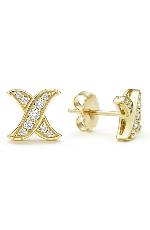 Embrace Pavé Diamond Stud Earrings