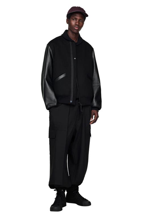 Y-3 X Yohji Yamamoto Ribbed Bomber Jacket In Black