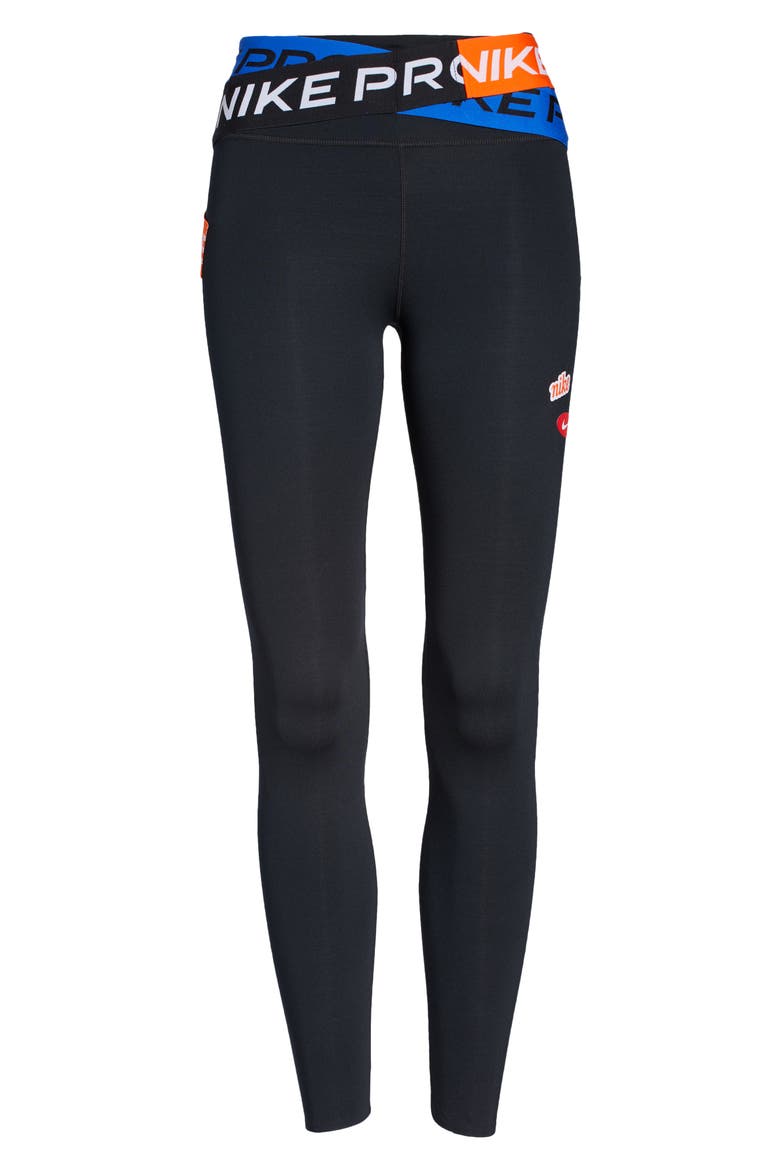 One Luxe Icon Clash Dri-FIT 7/8 Tights, Alternate, color, BLACK