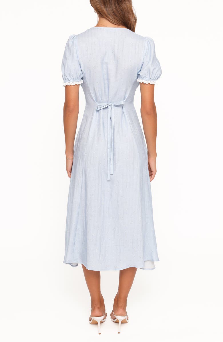 Petal & Pup Francine Floral Puff Sleeve Midi Dress, Alternate, color, 