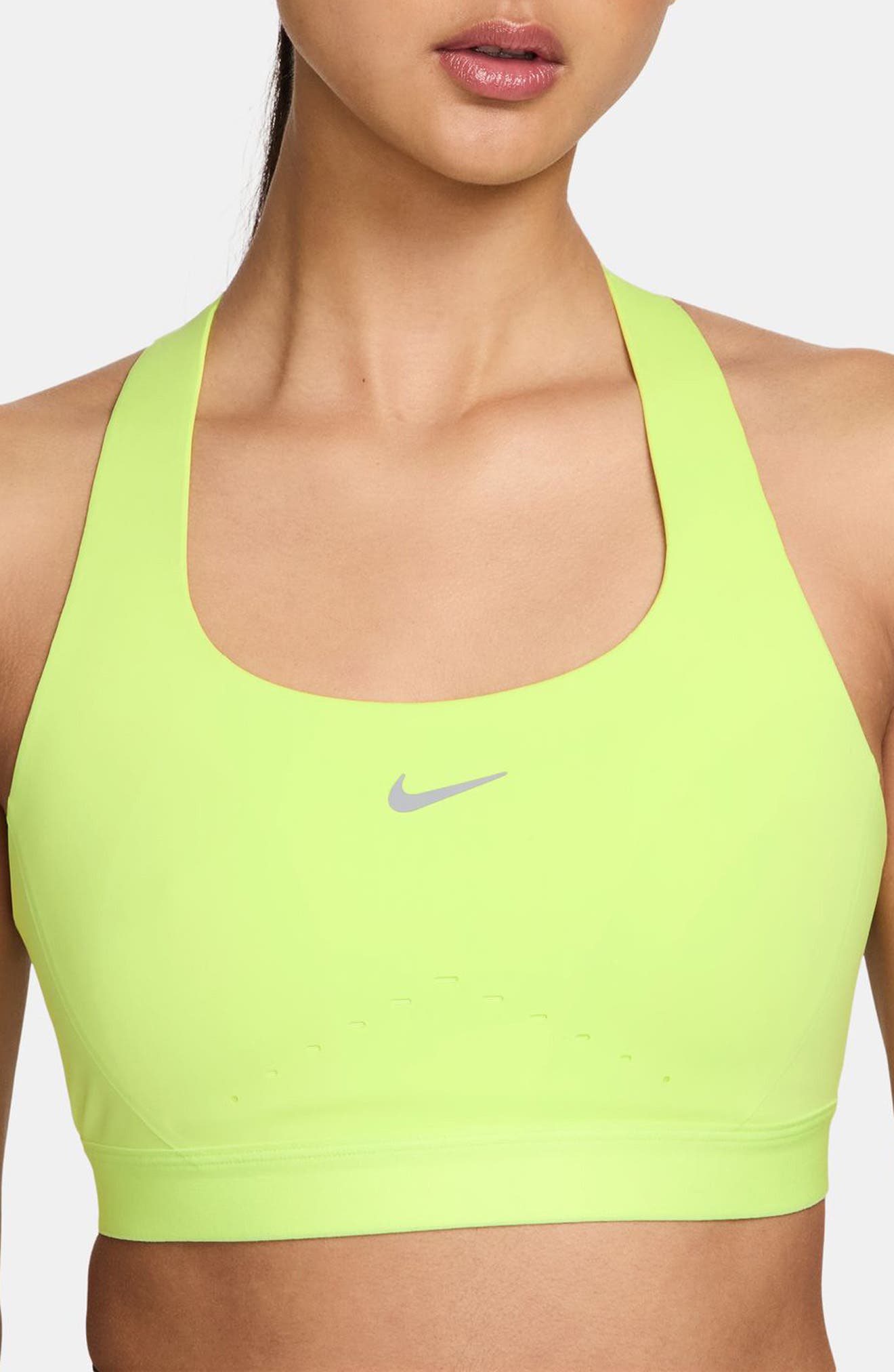 neon yellow nike sports bra