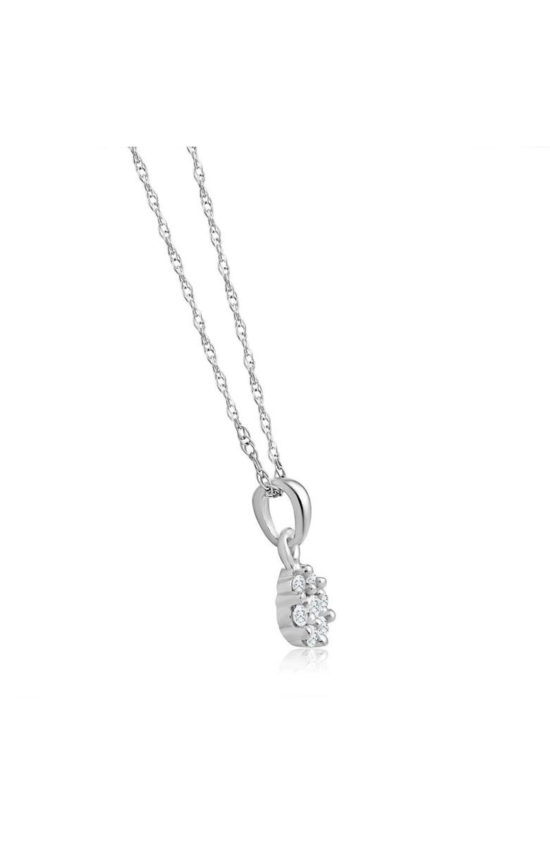 Bliss Diamond Small Pave Real Diamond Pendant 10k Gold 18" Women's Necklace, Alternate, color, 