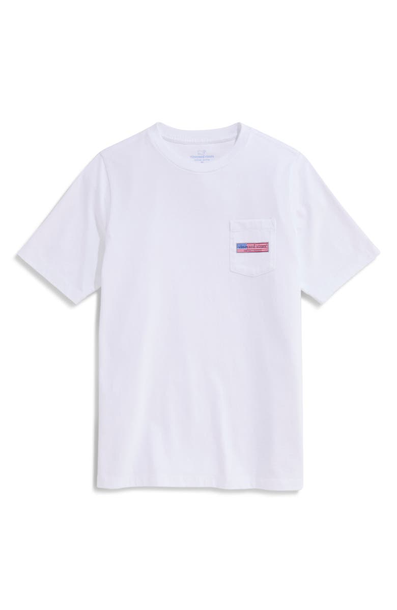 vineyard vines Kids' Flag Banner Cotton Graphic Pocket T-Shirt, Main, color, 