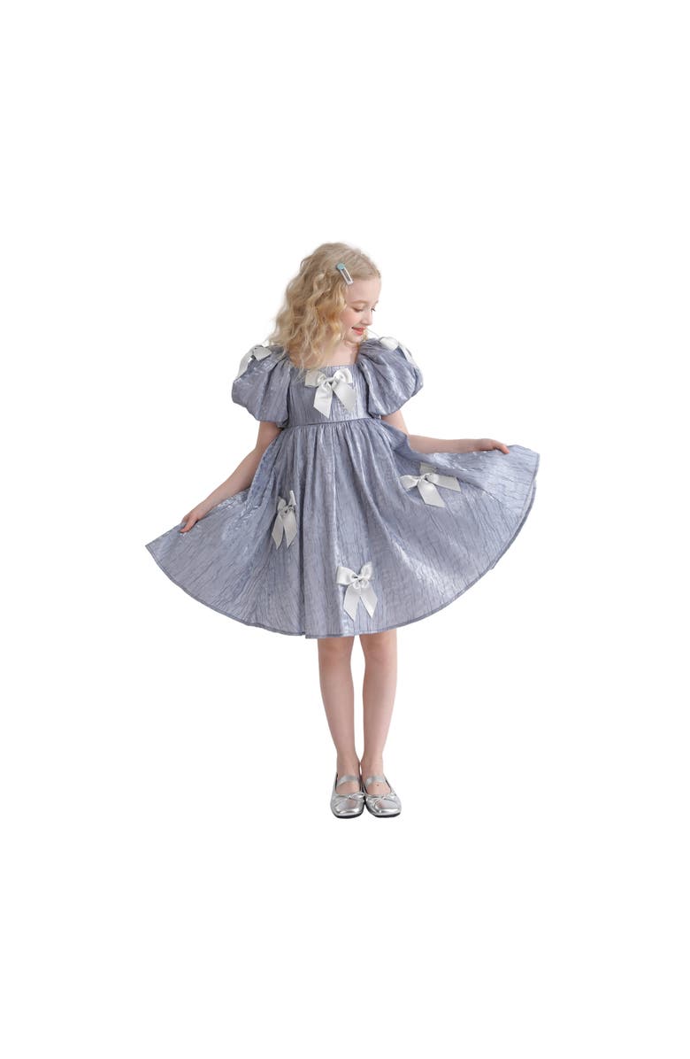 Tulleen Clarissa Bow Party Dress, Alternate, color, Blue