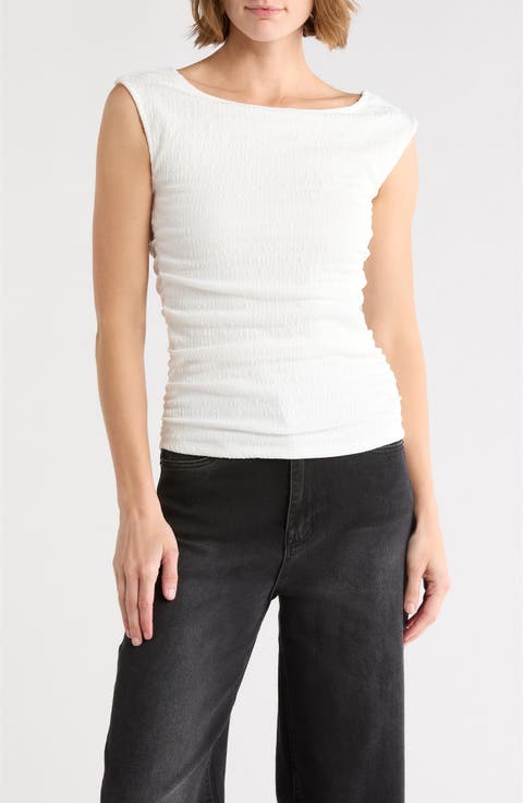 Textured Boatneck Tank
