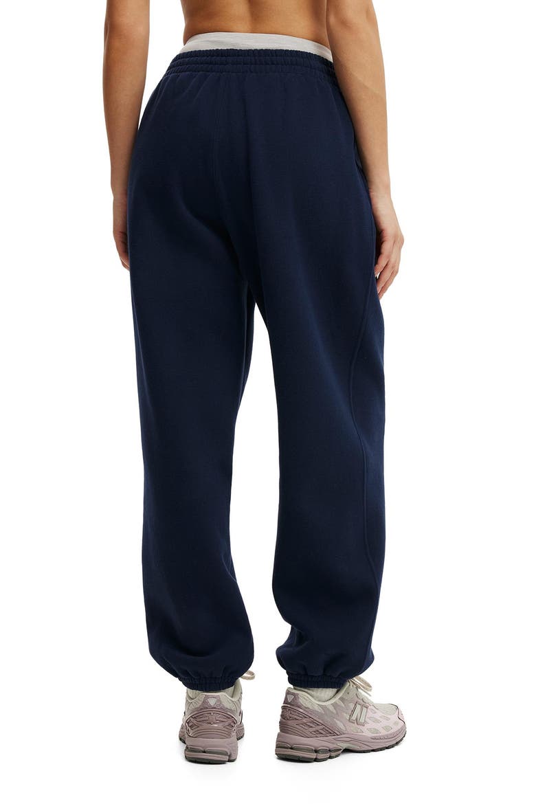Women's Active Plush Boyfriend Jogger, Alternate, color, Prep Sport Navy