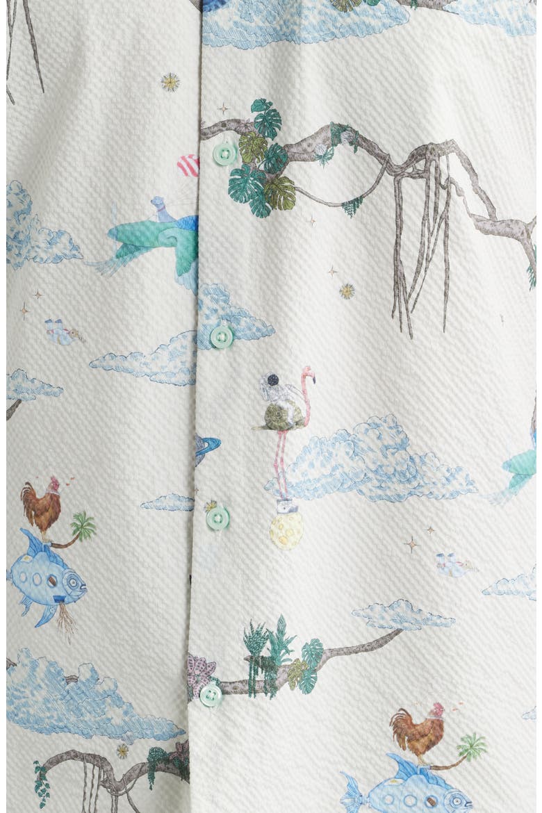 Curious Sky Performance Button Shirt, Alternate, color, OFF WHITE