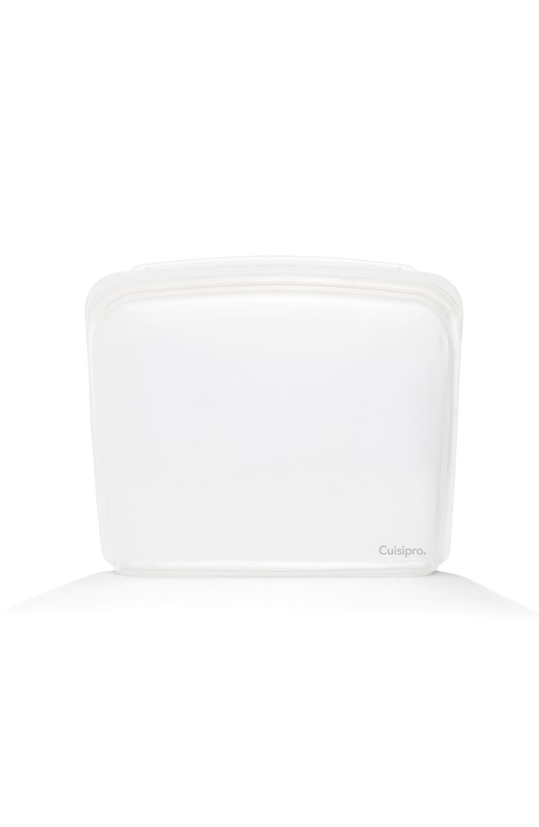 CUISIPRO Pack-It Silicone Reusable Storage Bag, 3000ml/101 oz, Main, color, Clear