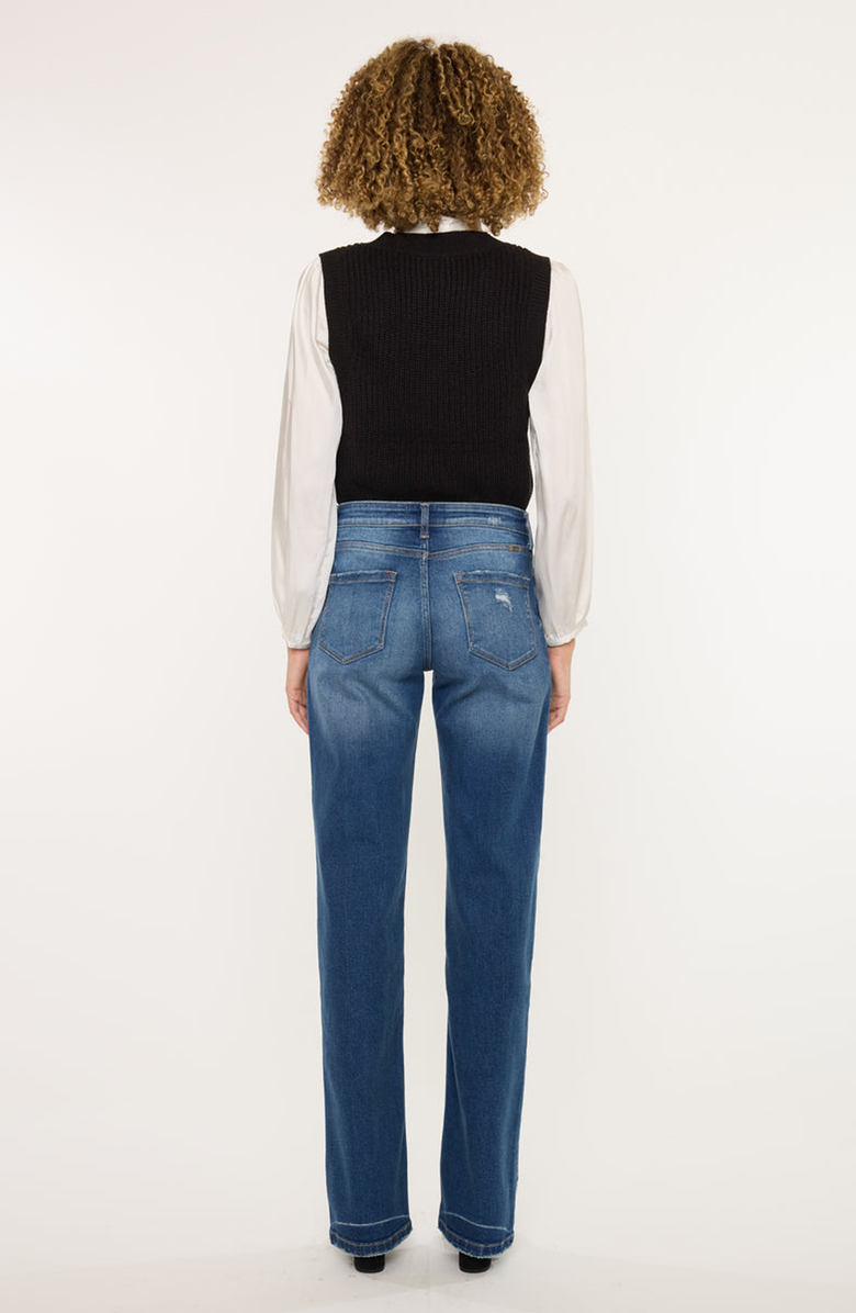 KanCan Dayna High Rise Slim Wide Leg Jeans, Alternate, color, Dark Wash