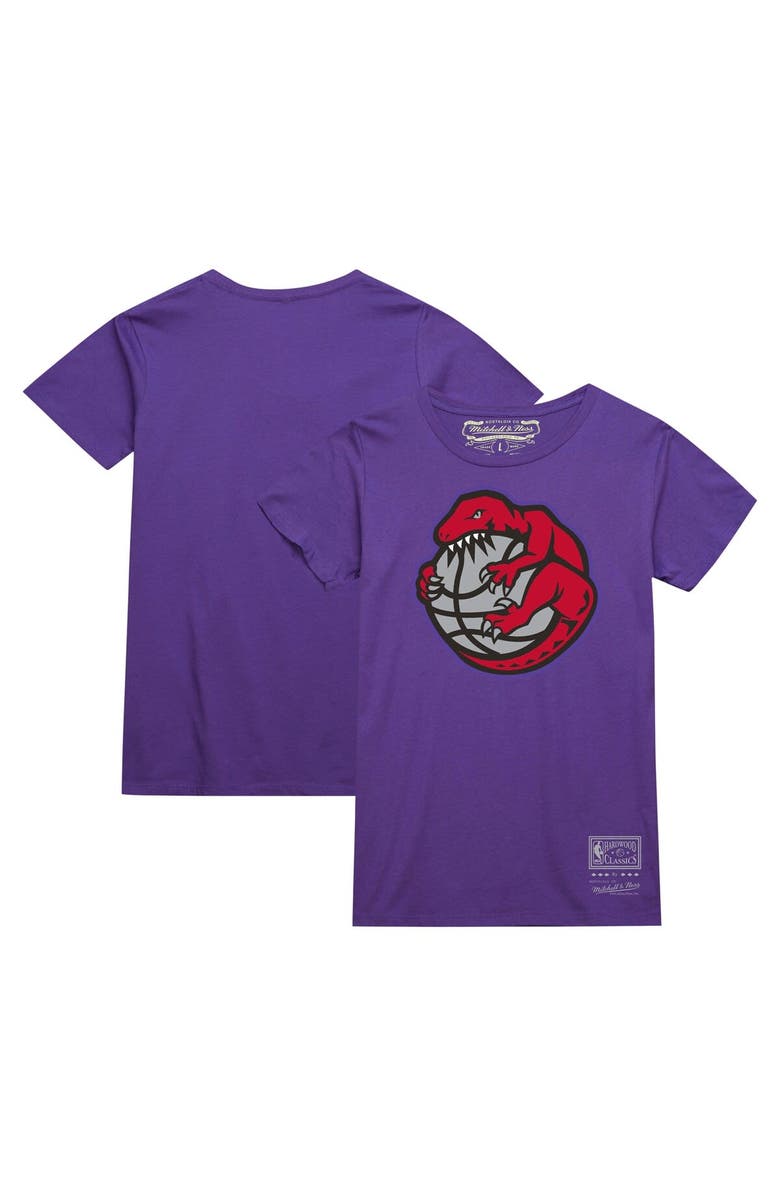 Mitchell & Ness Unisex Mitchell & Ness  Purple Toronto Raptors Hardwood Classics MVP Throwback Logo T-Shirt, Main, color, 