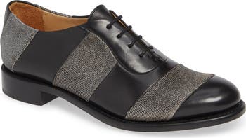 Office of Angela Scott Mr. Smith EU43 US M10 W11.5  Black and Gold Oxford The Office of Angela Scott Mr. Smith Stripe Oxford (Women  main image 3