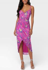 RACHEL Rachel Roy Bree Printed Wrap Midi Dress